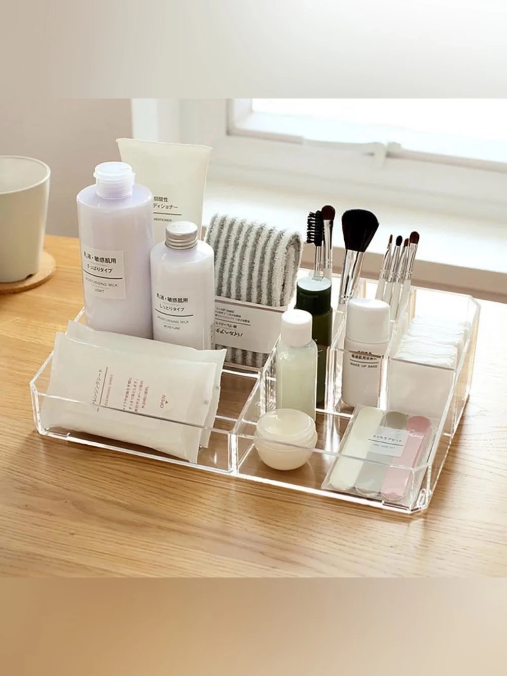 Acrylic Storage Tray Multi-Compartment Storage by Still Serenity 12.6x8.3x3.5 in